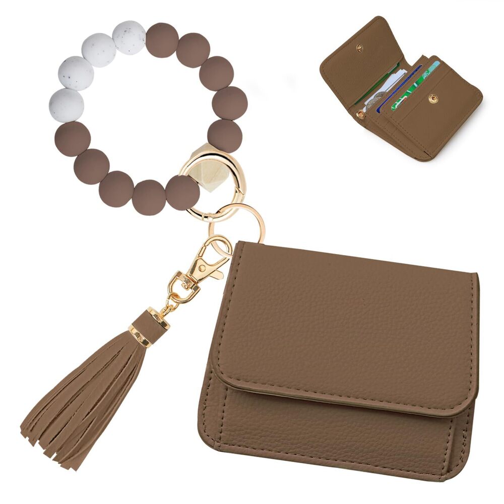 1258 Keychain Wallet RFID Wristlet Wallets ,Small Wallets Key Chain Wallet